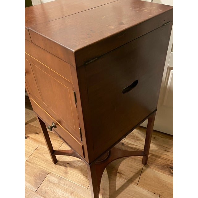 Late 18th Century Late 18th Century Georgian Mahogany Inlaid Beau Brummell Side Cabinet For Sale - Image 5 of 8