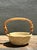 Mid-Century Modern Vintage Rattan Handle Studio Pottery Bowl For Sale - Image 3 of 12
