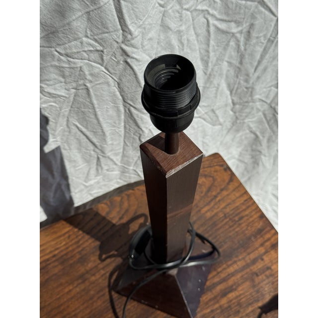 Brown Vintage Wooden Lamp, 1980s For Sale - Image 8 of 12