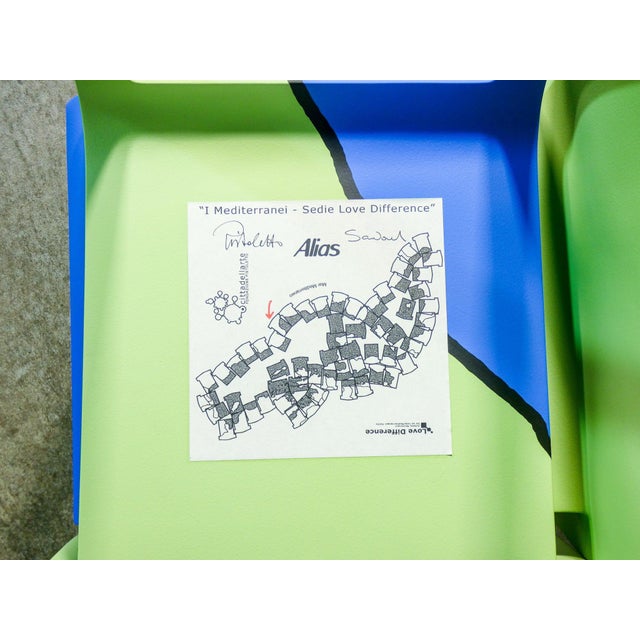 Laleggera Painted Chairs by Michelangelo Pistoletto for Alias, 2009, Set of 4 For Sale - Image 12 of 14