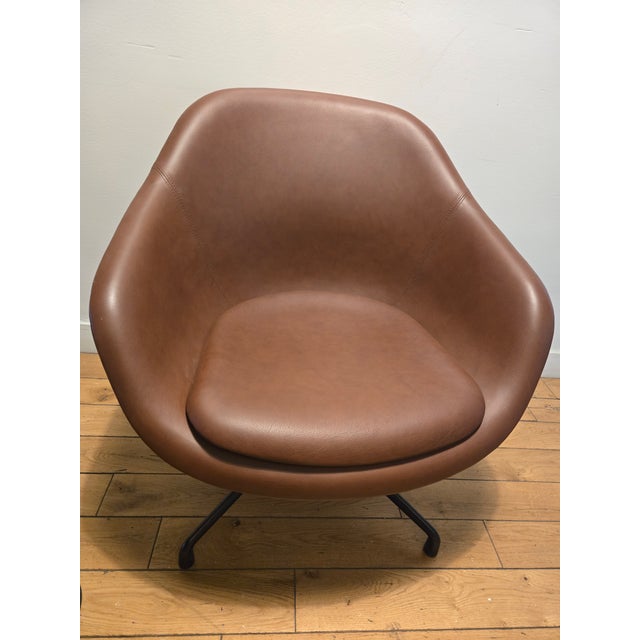 2010s Hay About a Lounge Chair 81 in Brown Leather, Aal81 For Sale - Image 5 of 7