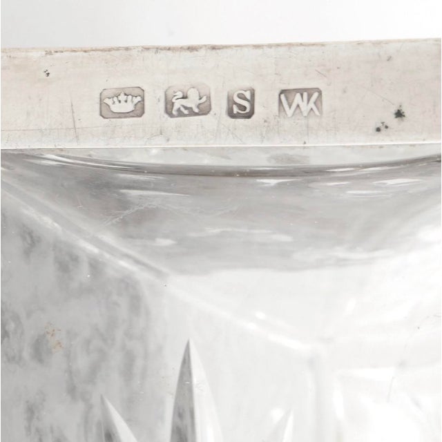 Late 18th Century Antique German Silver Overlay & Etched Glass Barware Decanter For Sale - Image 5 of 10