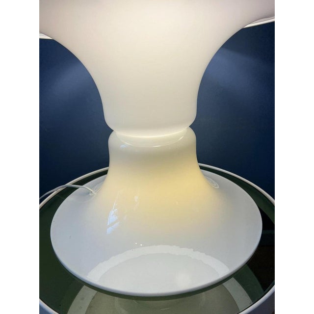 Large White Synthetic Mushroom Table Lamp from Dijkstra For Sale - Image 4 of 11
