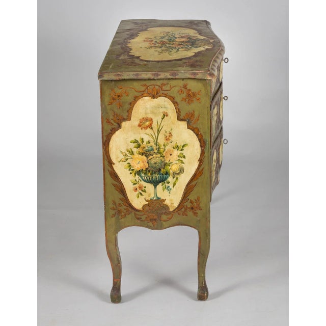 18th Century Italian Rococo Period Painted Commode For Sale In Boston - Image 6 of 11