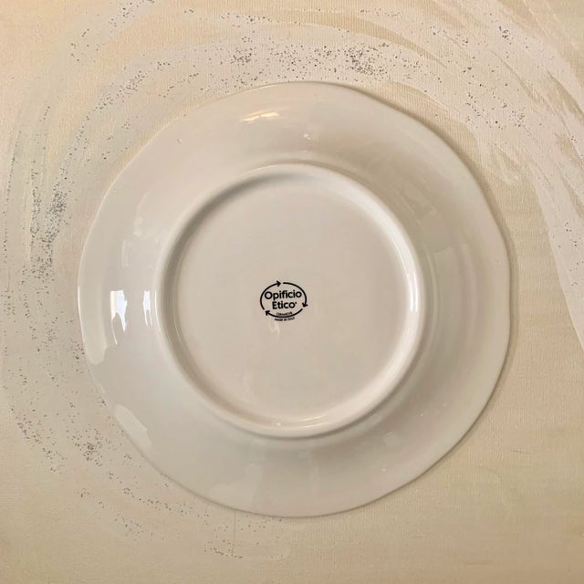 Wouldn’t we all want to look out of this window? A beautiful large Italian hand painted platter with window and floral...