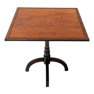 Art Deco Swedish Tilt-Top Table in Walnut and Burl, 1930s For Sale
