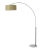 1960s 92" Mid Century Modern Float Floor Lamp With Avocado Fabric Shade For Sale