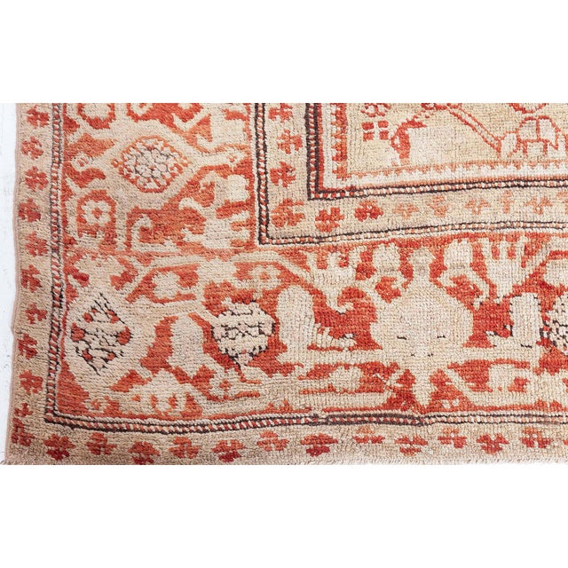 1900 - 1909 Early 20th Century Turkish Oushak Rug For Sale - Image 5 of 10