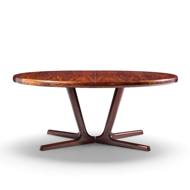 Wood Interform Mid Century Rosewood Expanding Dining Table With 3 Leaves For Sale - Image 7 of 16