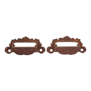 Pair of Antique 3.5 In. Victorian Iron Apothecary Bin Pulls