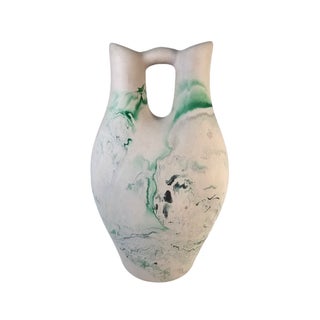 Nemadji Pottery Double Spout Wedding Vase 10" For Sale