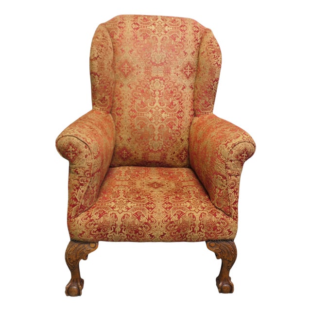 Antique Wingback Armchair, 1800s For Sale