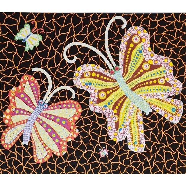 After Yayoi Kusama, Butterflies, Lithograph, 1990s Limited Edition Lithograph of 500 - Numbers signed in Pencil. License:...