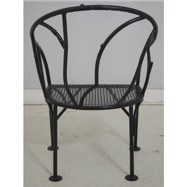 Pair of Winterthur Faux Bois Iron Chairs For Sale - Image 4 of 18