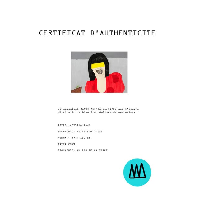 Early 21st Century "VESTIDO ROJO" by MATEO ANDREA 2020 For Sale - Image 5 of 6