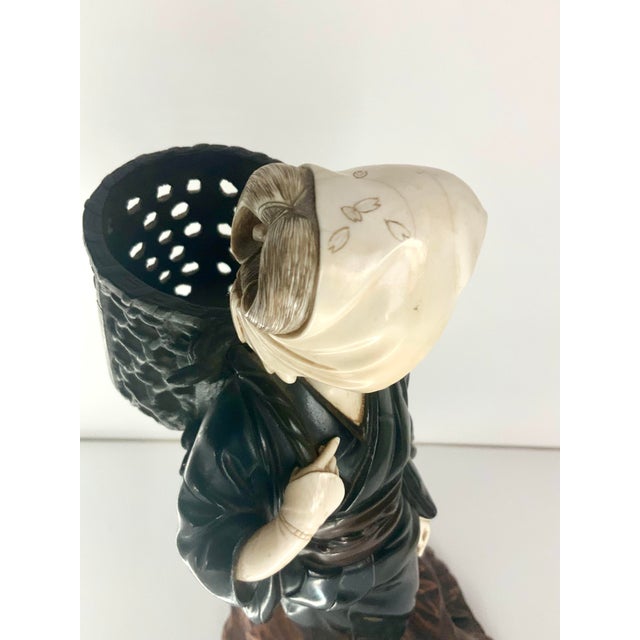 Antique Japanese Bronze Sculpture Figurine, Meiji Era (1868-1912) For Sale - Image 9 of 13