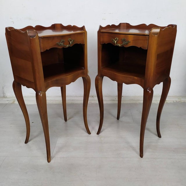Louis XV Nightstands, 1950s, Set of 2 For Sale - Image 3 of 16