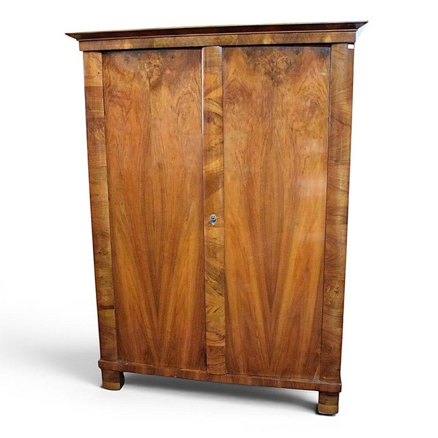 Biedermeier-Style Wardrobe in Wood For Sale - Image 4 of 12