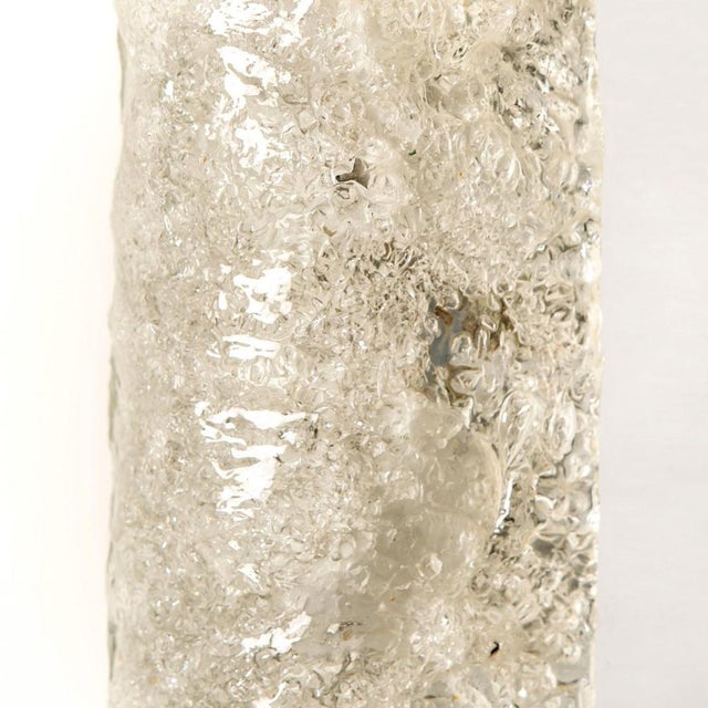 White Ice Glass Wall Light from Hillebrand, Germany, 1960s For Sale - Image 8 of 10