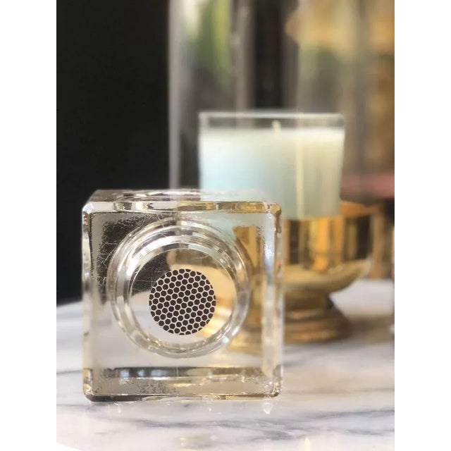 Early 20th Century Antique Art Deco Crystal Inkwell Turned Match Strike For Sale - Image 5 of 6