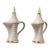 Vintage Limoges White and Gold Dallah Salt and Pepper Shakers For Sale