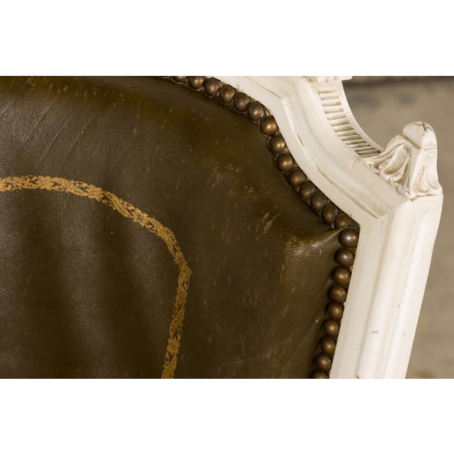 A handsome pair of early 20th century accent side chairs made in Grand Louis XVI style, sourced in Provence. The chairs...