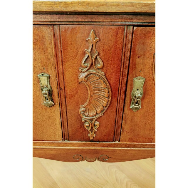 Vintage French Chippendale Sideboard Two Doors Cabinet For Sale In Los Angeles - Image 6 of 11