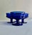 American Mid Century Set of Four Colony Glass Company Crown Cobalt Pressed Glasses. Champagne. Margaritas. Dishes. Tall...
