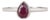 Minimalist Bezel Set Pear 0.8 Ct Red Ruby Solitaire Ring in 925 Solid Silver Size 6.5 For Sale