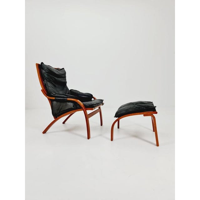 Set of Mid-Century Modern Lounge Chair and Ottoman by Swedese, 1960 For Sale - Image 3 of 18