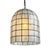 Striking bell shaped lantern made from delicate capiz shell square pattern bonded together with pewter finish metal. Each...