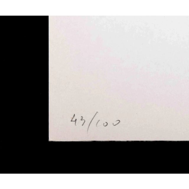 Plinio Mesciulam, Abstract Composition, Original Lithograph, 1973 For Sale - Image 3 of 5