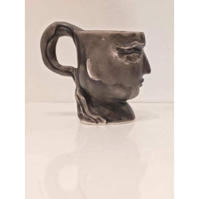 Unique warrior 17 sculptural ristretto cup by tamara barnoff. One of a kind. Signed inside by tamara barnoff. Dimensions:...