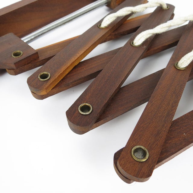 Wood Scissors Wall Lamps, 1960s, Set of 2 For Sale - Image 7 of 11