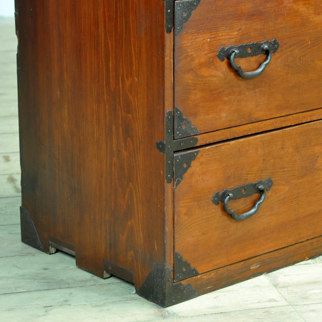 Japanese Tansu Chest of Drawers, 1870s For Sale - Image 9 of 15