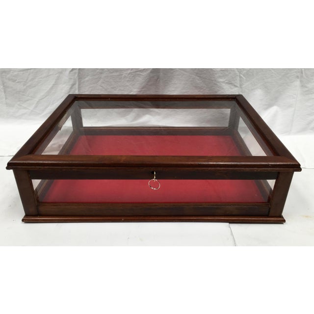 Vintage Mahogany & Glass Tabletop Display Case Chairish