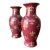 Andrea by Sadek Set of 2 Porcelain Vases 12” Burgundy and Gold Design Fleur-De-Lis For Sale