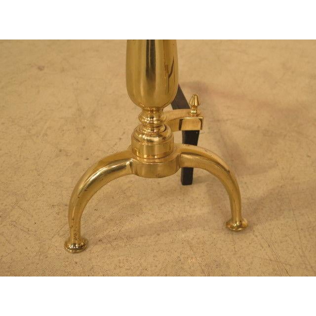 Federal Style Brass Fireplace Andirons a Pair Chairish