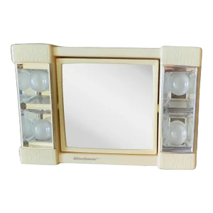 1990s Vanity Lighted Make Up Mirror With 2 Sided Swivel Magnification