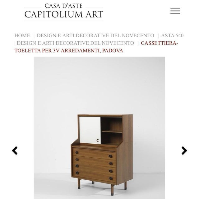 Mid-Century Modern Italian Wood Cabinet by George Coslin for 3V Arredamenti Padova, 1960s For Sale - Image 6 of 16