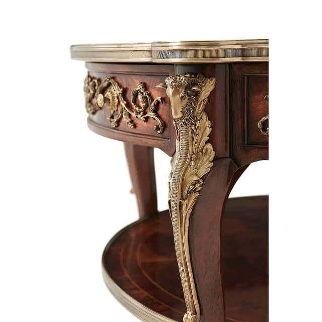 French Louis XV Style Round Cocktail Table For Sale - Image 3 of 6