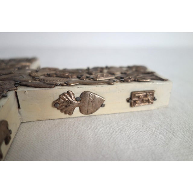 Silver Folk Art Cross by Estela Ogazon, Mexico For Sale - Image 8 of 11