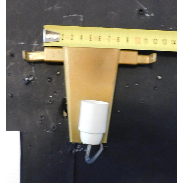 1960s Golden Shield Sconces, a Pair For Sale - Image 9 of 9