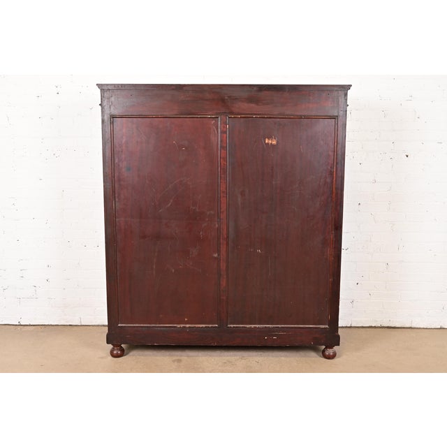 Herter Brothers Style Antique French Empire Mahogany Bookcase With Mounted Ormolu, Circa 1890s For Sale - Image 11 of 12