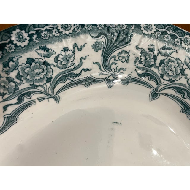 English Early 20th Century F. Winkle & Co. Colonial Pottery Transferware “Malvern” Platter in Green For Sale - Image 3 of 9