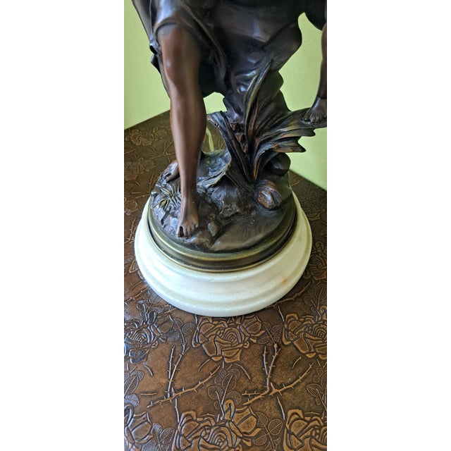 Vintage Table Lamp with Sculptures, 1975 For Sale - Image 3 of 9