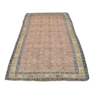 Vintage Handknotted Wool Carpet For Sale