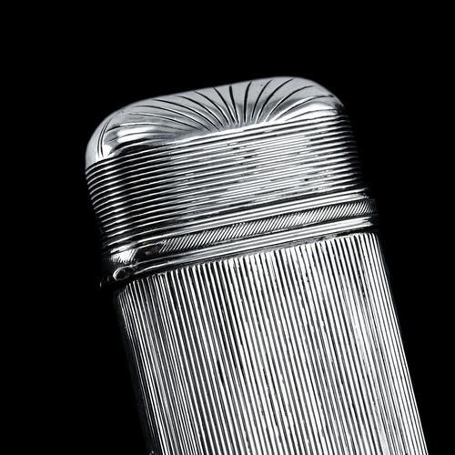 Antique Dutch Reeded Silver Cigar Cheroot Case, 19th Century For Sale - Image 14 of 18