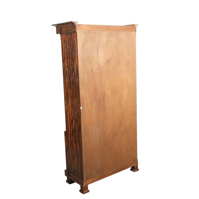 1960s Superb Quality Painted Faux Rosewood China Cabinet, 2 Side by Side Doors, For Sale In West Palm - Image 6 of 7