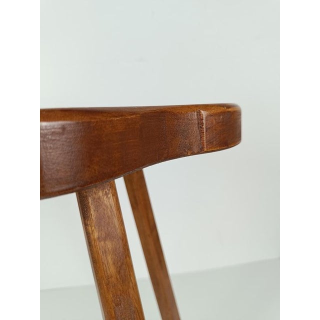 Metal Vintage Bar Stool in Walnut and Hammered Iron, 1970s For Sale - Image 7 of 18